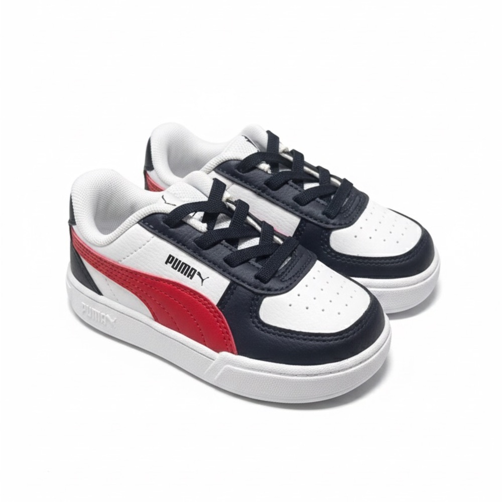 Puma Caven 2.0 for toddlers, in white, black and red colors Size 9C /15.5cm